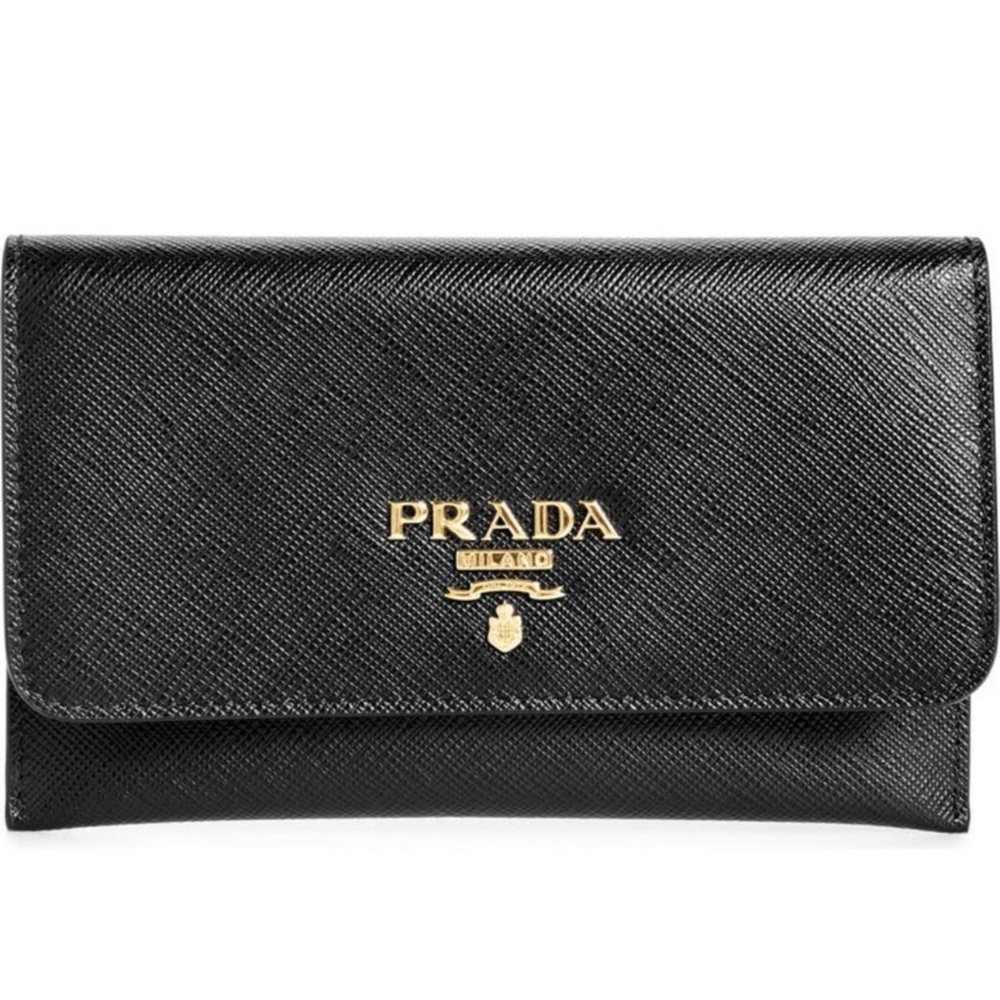 Prada Black Saffiano Leather Wallet